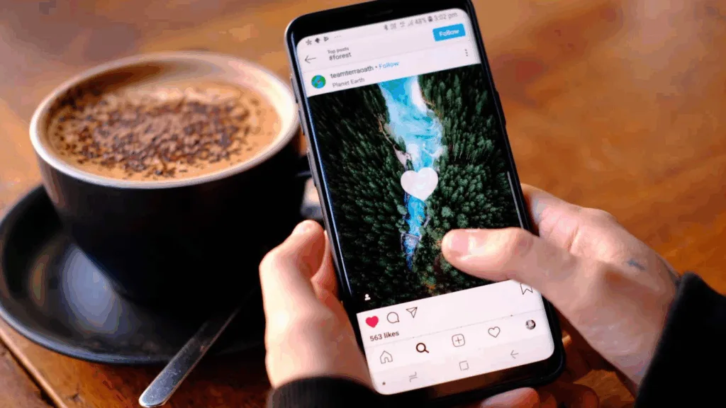 User engaging with Instagram post for monetization